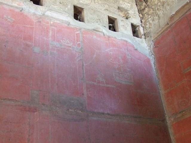 VIII 5 37 Pompeii March 2009 Room 14 Oecus Upper South Wall West End